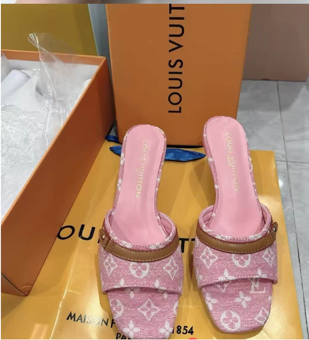 LV inspired heels