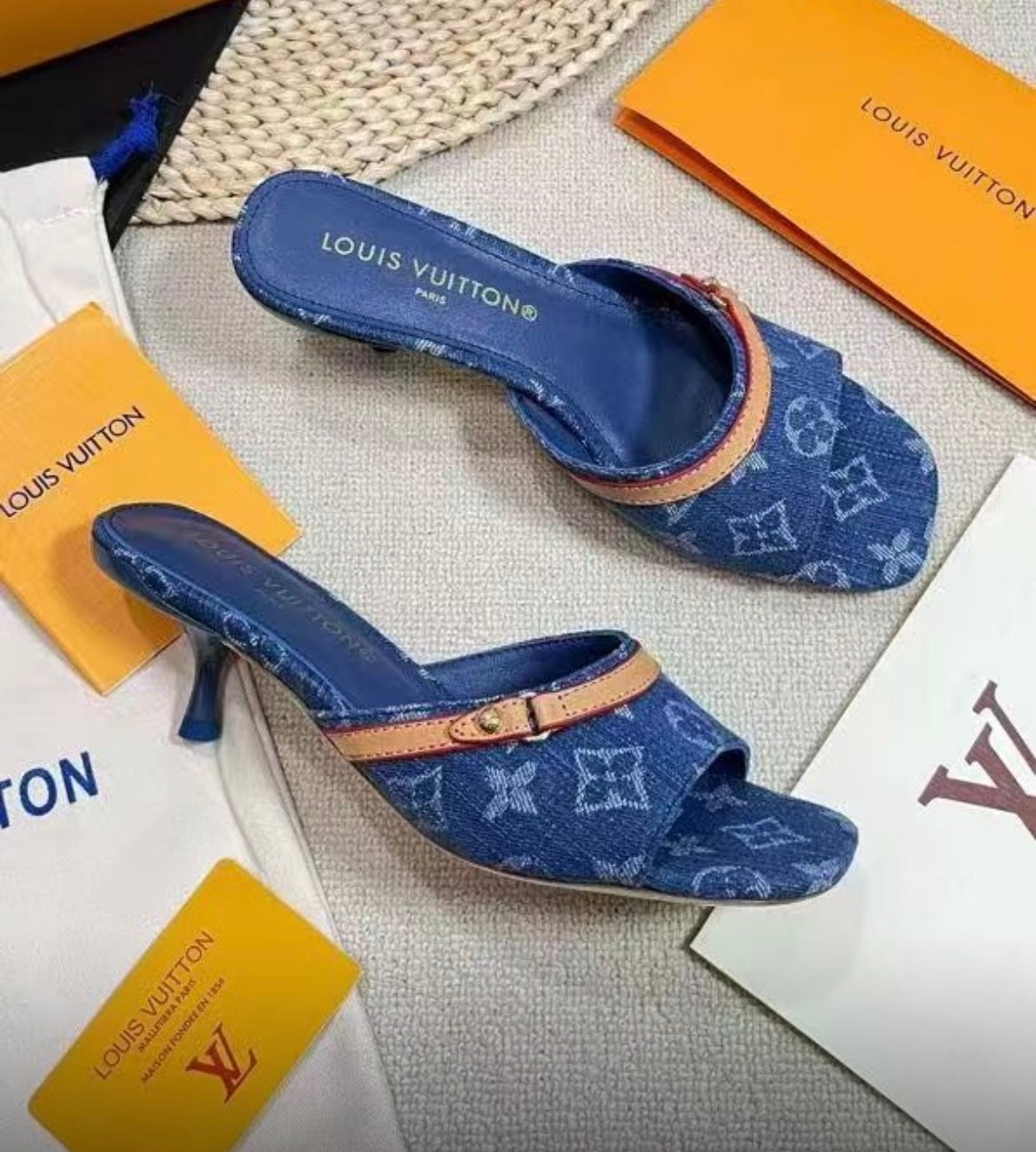 LV inspired heels